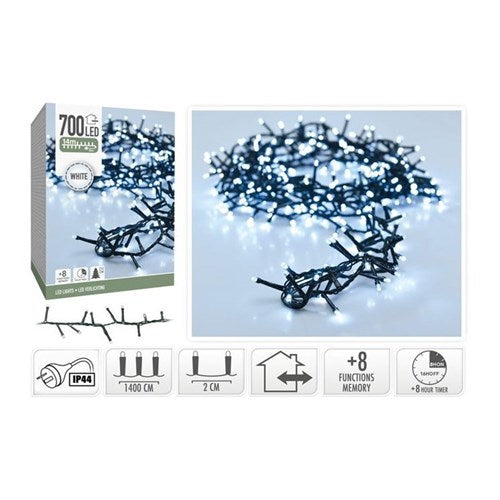 14 m IP44 white 700 LED snake lights