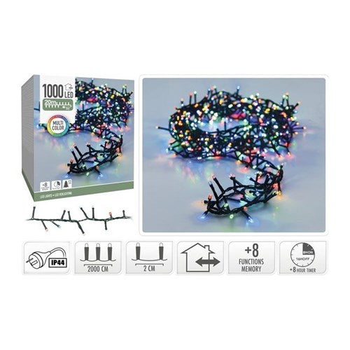 20 m IP44 multicolor 1000 LED snake lights