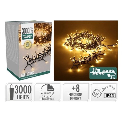 3000 LED extra warm TreeCluster lights 39m