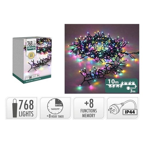 768 LED Macaron TreeCluster Christmas lights 10m