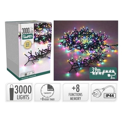 3000 LED Macaron TreeCluster Christmas lights 39m