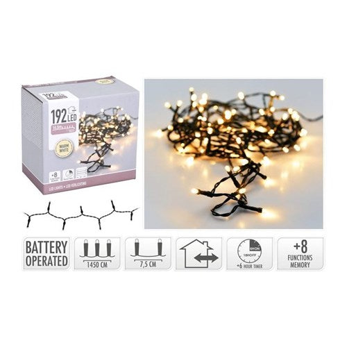 14.4 m IP44 warm white 192 LED string