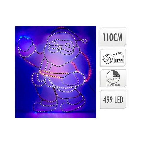 110 cm LED Santa silhouette, 499 LEDs, IP44