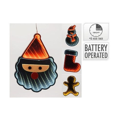 20 cm mirror infinity Santa with 68 LEDs