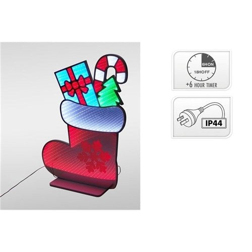 60cm Infinity Christmas stocking with 312 LEDs IP20