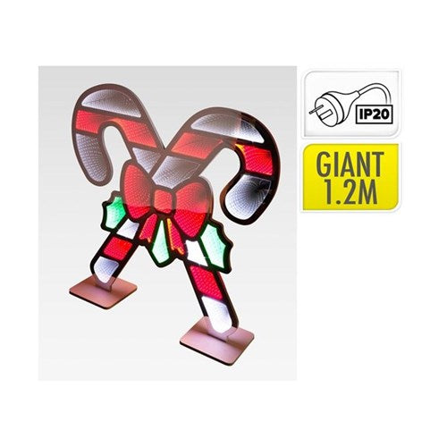 1.2 m IP44 candy cane infinity silhouette, 858 LEDs