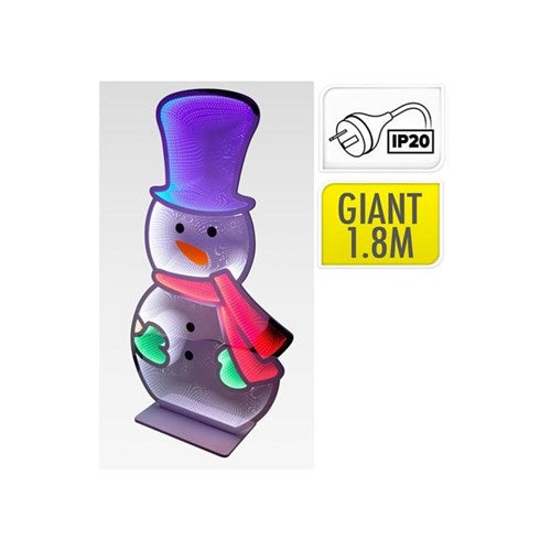 1.8 m IP44 snowman infinity silhouette, 735 LEDs
