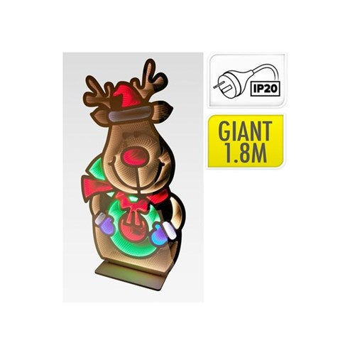 1.8 m IP44 reindeer infinity silhouette, 1257 LEDs