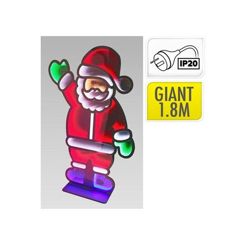 1.8 m IP44 Santa infinity silhouette, 1083 LEDs