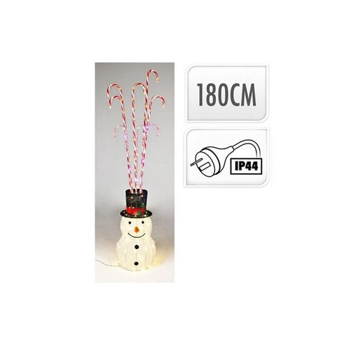 1.8 m IP44 candy color snowman silhouette, 157 LEDs