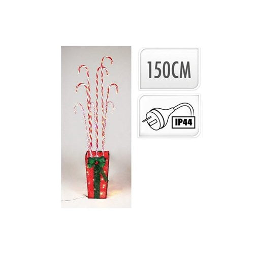 1.5 m IP44 candy color giftbox silhouette, 128 LEDs