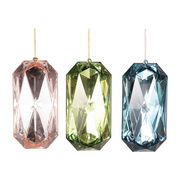 Acrylic jewel Christmas tree ornament 11x8x22cm assorted designs sparkling decoration