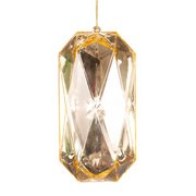 Acrylic jewel tree ornament 11x8x22cm in gold, featuring a sparkling design that enhances Christmas tree décor with elegance.