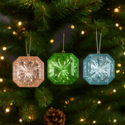 Acrylic jewel Christmas tree ornament 12x5x13cm assorted sparkling festive decoration