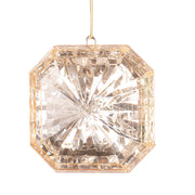 Acrylic jewel tree ornament 12x5x13cm in gold, featuring a sparkling design that adds elegance to Christmas tree décor.