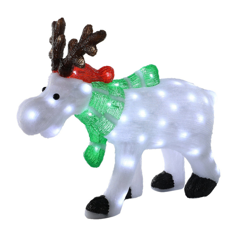 Acrylic Moose 58cm – illuminated LED moose decoration for Christmas and outdoor displays