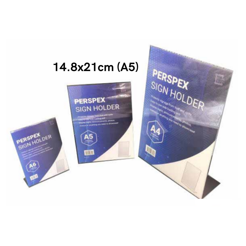 Clear acrylic perspex frame A5 14.8x21cm transparent display frame for photos or signage