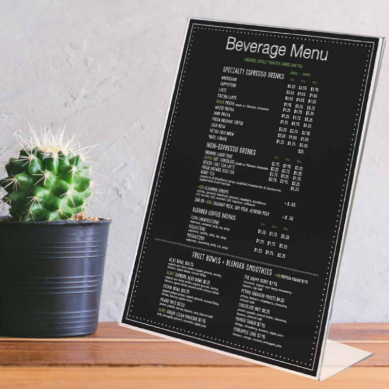 Clear acrylic perspex frame A5 14.8x21cm transparent display frame for photos or signage