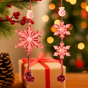 Festive red acrylic ornaments assorted for Christmas tree décor – thumbnail