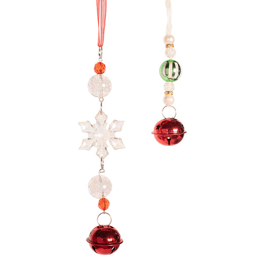 Ronis Acrylic Tree Ornaments with Bells 15cm 10cm Assorted