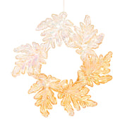 Champagne iridescent acrylic wreath Christmas ornament 12.6cm for elegant holiday décor