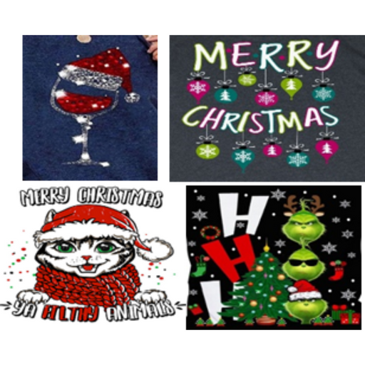 Ronis Adults Christmas T-Shirts Sizes S - XL Assorted