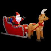 Airpower Jumbo Santa Sleigh Reindeer 3m – thumbnail