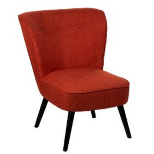 Ronis Alya Upholstered Accent Chair Rust