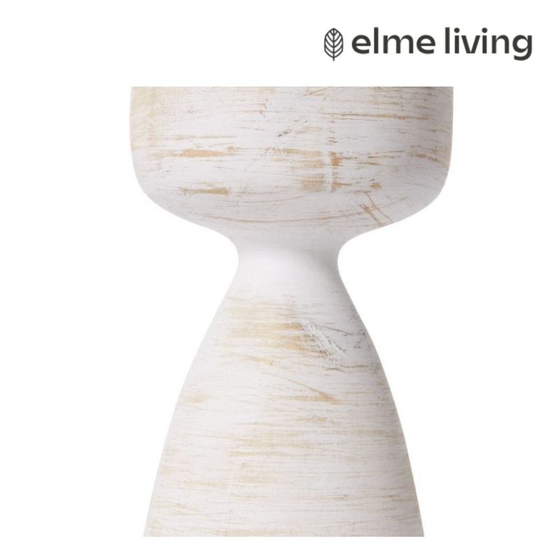 Ronis Amari Candle Holder Whitewash 11x11x26cm