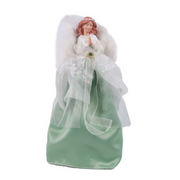 Ronis Angel Tree Topper with Mint Gown 28cm
