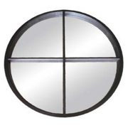 Ronis Angelina Panelled Mirror 100x100cm Matt Black