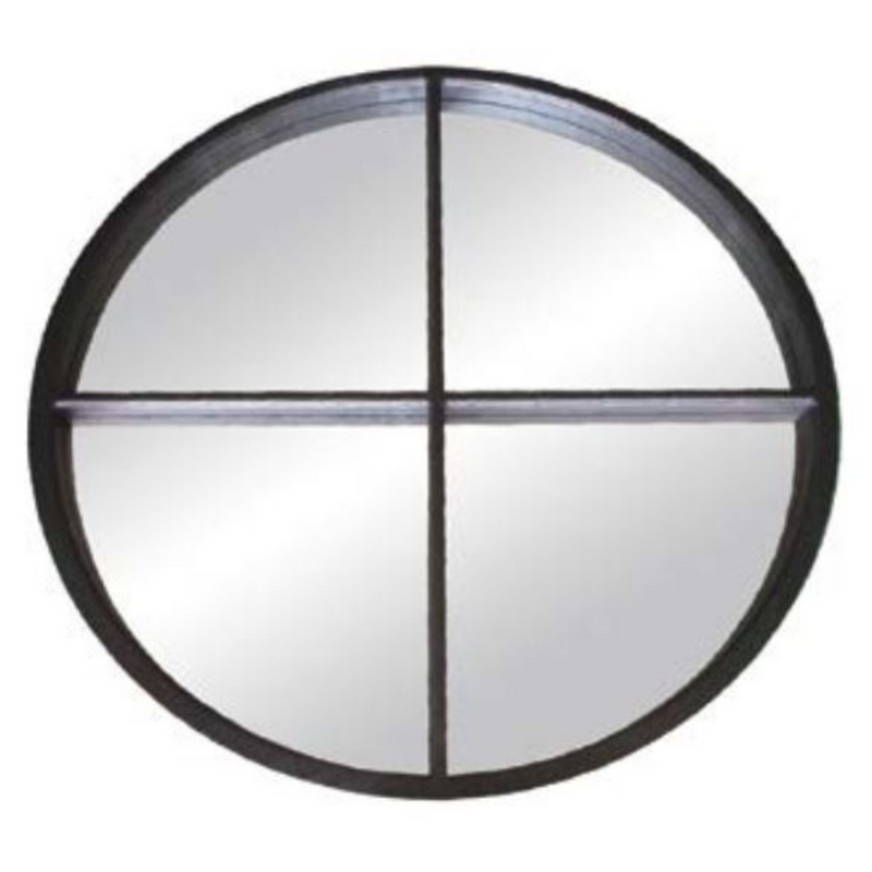 Ronis Angelina Panelled Mirror 100x100cm Matt Black