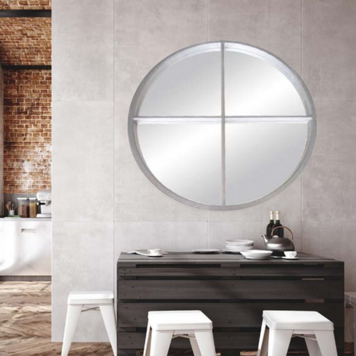 Ronis Angelina Panelled Mirror 100x100cm Matt White