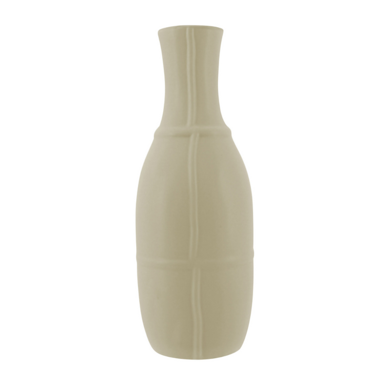 Angie vase 7.5x22cm beige slim neutral decorative vase for single stems and modern minimalist home décor styling