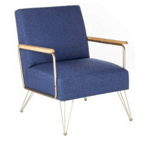 Ronis Annen Upholstered Armchair Dark Blue