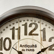 Ronis Antique Clock French Country Metal Frame Wall Clock 46x46x8cm Black