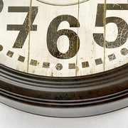 Ronis Antique Clock French Country Metal Frame Wall Clock 46x46x8cm Black