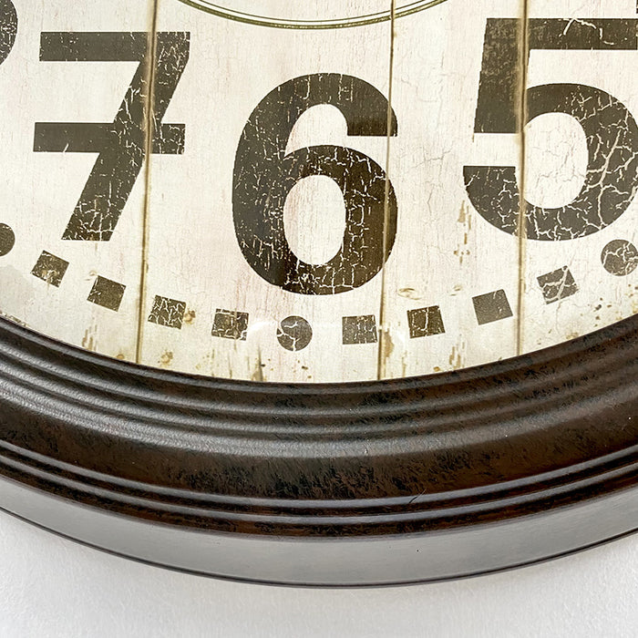 Ronis Antique Clock French Country Metal Frame Wall Clock 46x46x8cm Black