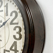 Ronis Antique Clock French Country Metal Frame Wall Clock 46x46x8cm Black