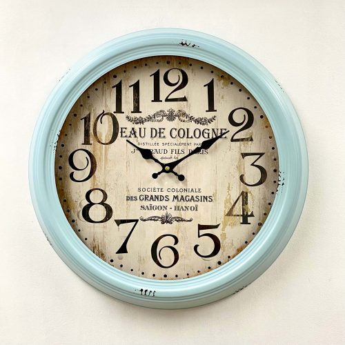 Ronis Antique Large Wall Clock 46x46x8cm Blue