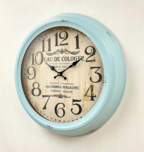 Ronis Antique Large Wall Clock 46x46x8cm Blue