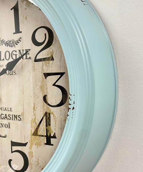 Ronis Antique Large Wall Clock 46x46x8cm Blue