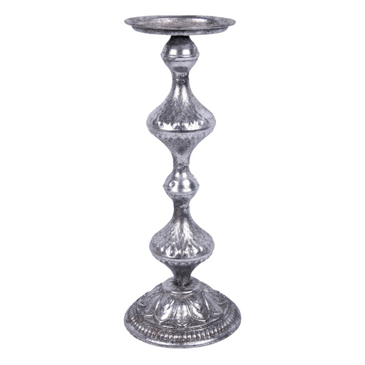 Ronis Antique Silver Metal Candelabra D12.5x37.5cm