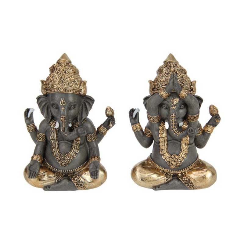 Ronis Antique Gold Ganesh 15cm Assorted