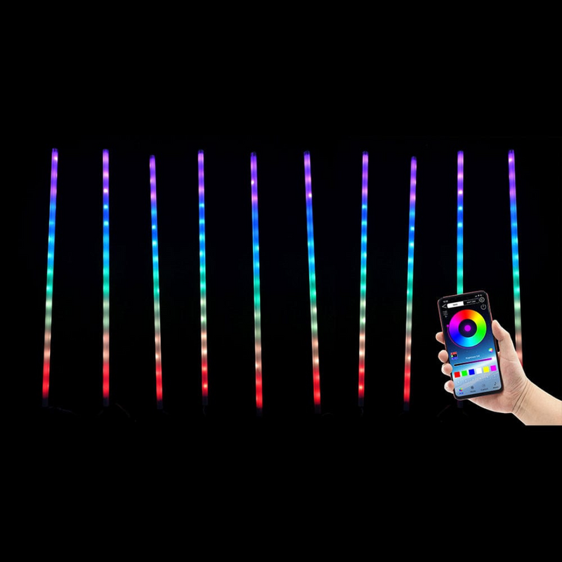 App Lightshow LED Path Poles 10pc multicolor pathway lights