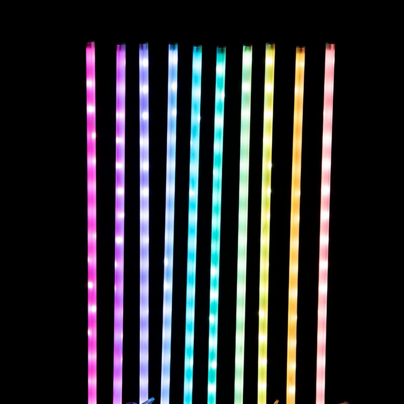 App Lightshow LED Path Poles 10pc multicolor pathway lights