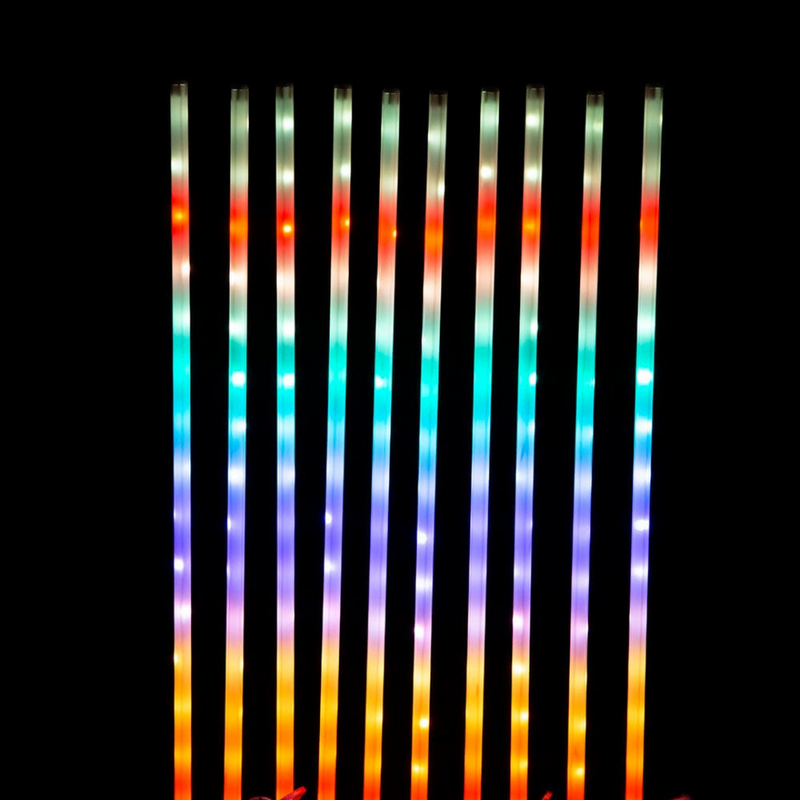 App Lightshow LED Path Poles 10pc multicolor pathway lights