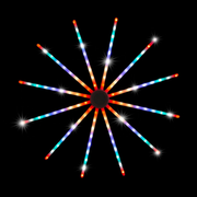 60cm app-controlled LED spinner with multicolor lightshow effects