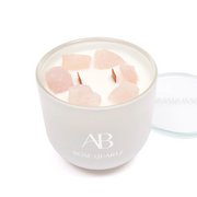 Ronis Aromabotanical Crystal Candle 340g Rose Quartz
