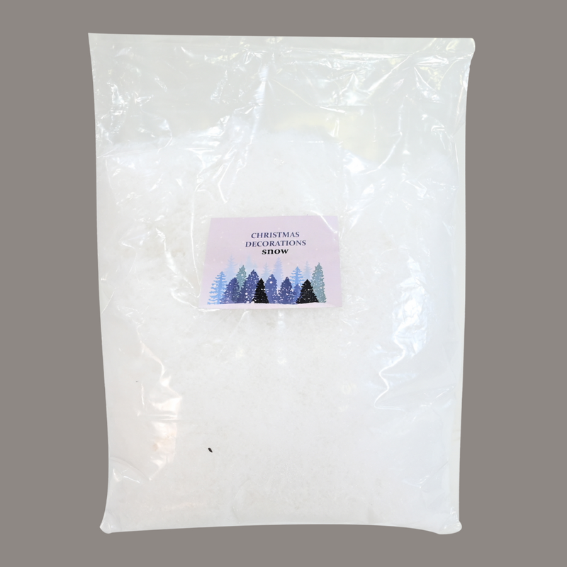 Artificial Snow 80g pack – lightweight decorative snow for Christmas trees, displays, and crafts.
